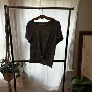 Madewell Charcoal Knotted Tee